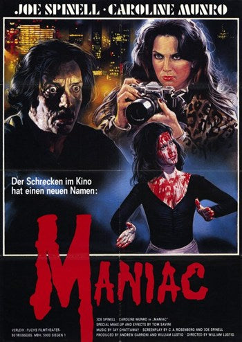 Maniac Movie Poster Print featuring iconic horror imagery.
