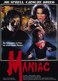 Maniac Movie Poster Print featuring iconic horror imagery.