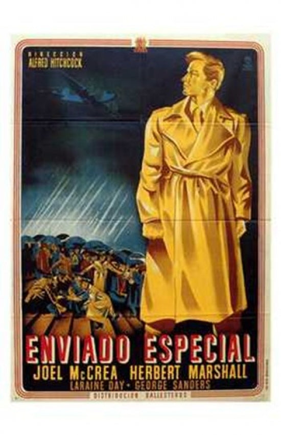 Foreign Correspondent Movie Poster Print showcasing classic cinema art.