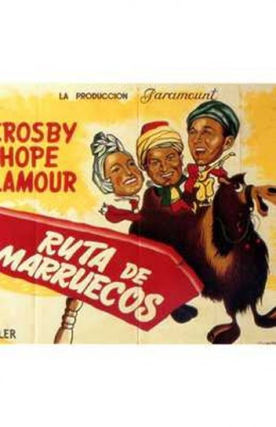 Road to Morocco Movie Poster Print featuring classic film artwork.