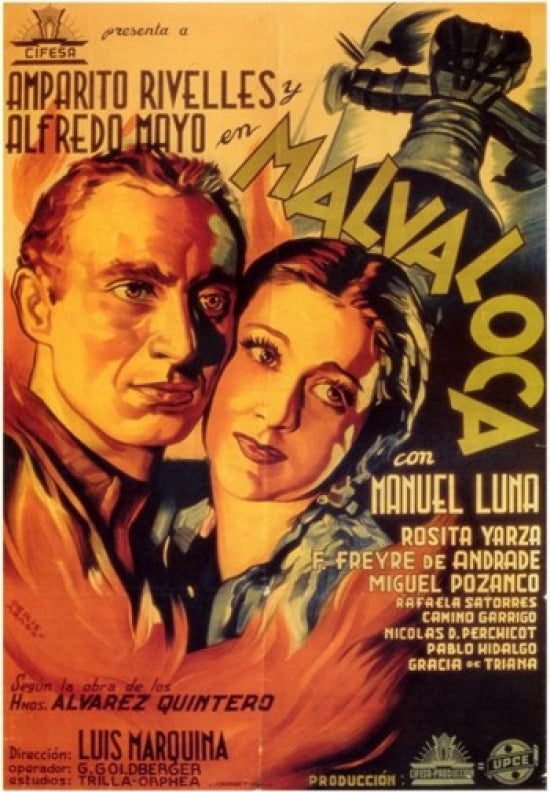 Malvaloca Movie Poster Print showcasing cinematic art.