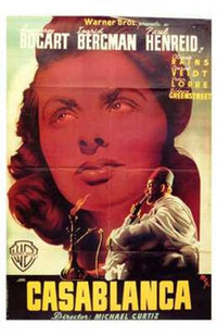 Casablanca Movie Poster Print showcasing classic film art.