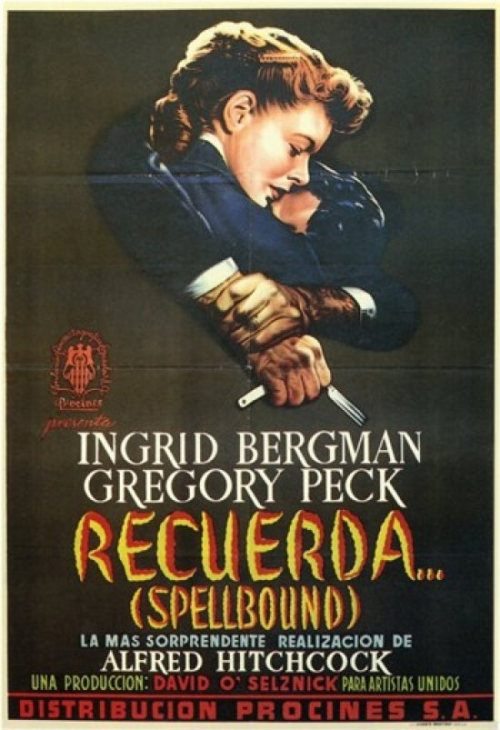 Spellbound Movie Poster Print showcasing classic cinema art.