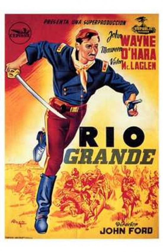 Rio Grande Movie Poster Print featuring classic film artwork.