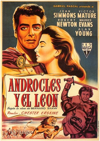 Androcles and the Lion Movie Poster Print showcasing classic storytelling.