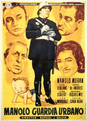 Manolo Guardia Urbano Movie Poster Print featuring urban themes.