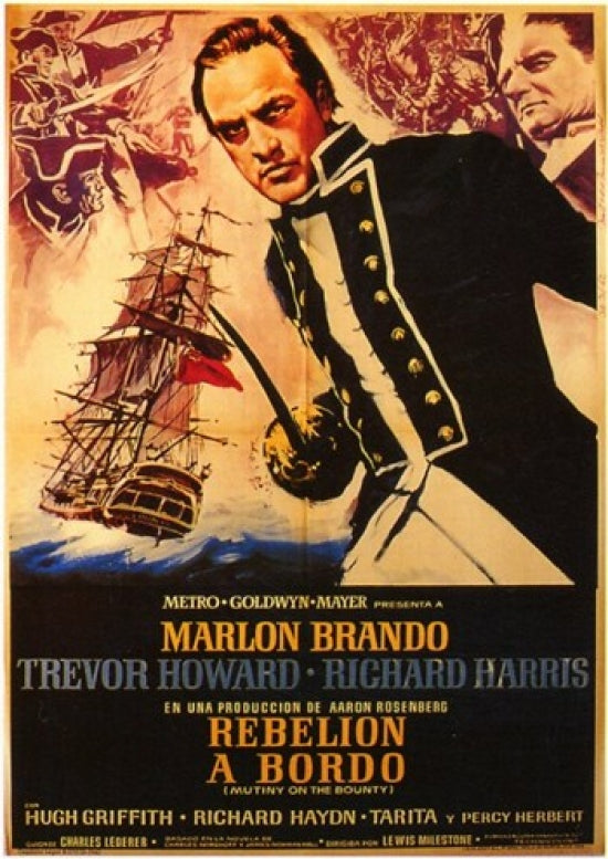 Mutiny on the Bounty Movie Poster Print showcasing classic film art.