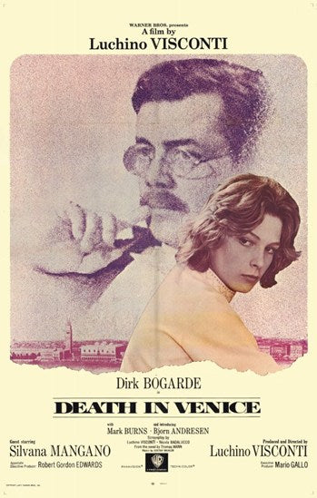 Death in Venice Movie Poster - Captivating cinematic art.