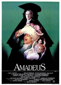 Amadeus Movie Poster Print showcasing a classic film art design.