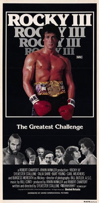 Rocky 3 Movie Poster Print featuring Rocky Balboa.