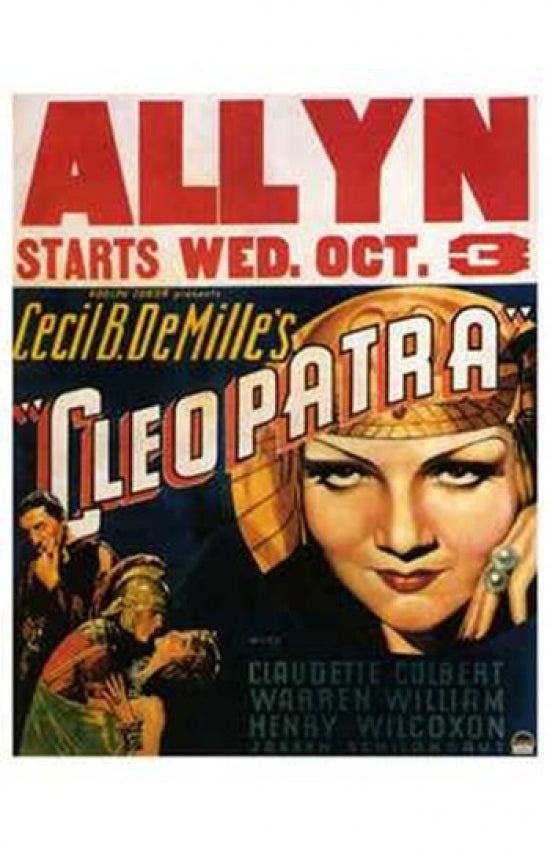 Cleopatra Movie Poster, vibrant print capturing ancient Egyptian themes.