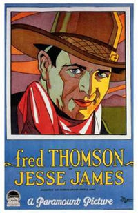 Jesse James Movie Poster Print featuring classic Wild West imagery.