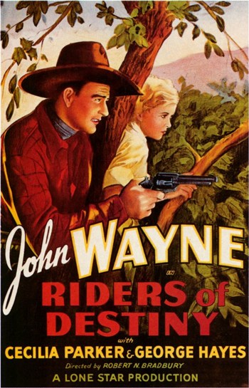 Riders of Destiny Movie Poster Print showcasing classic Western film adventure.