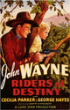 Riders of Destiny Movie Poster Print showcasing classic Western film adventure.