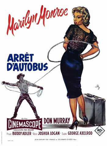 Bus Stop Movie Poster Art Print featuring classic cinema design.
