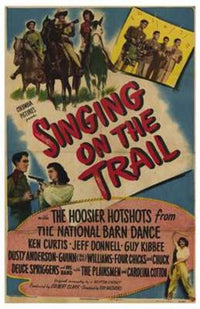 Singing on the Trail Movie Poster Print showcasing classic cinema art.