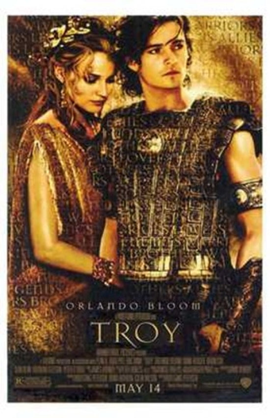 Troy Movie Poster - Epic film artwork showcasing ancient Greece