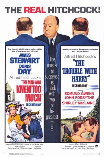 The Trouble With Harry movie poster print featuring classic film imagery.