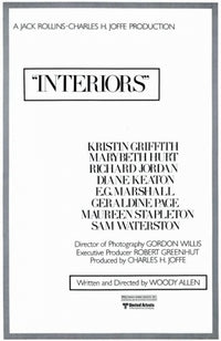 Interiors Movie Poster Print - Available in Multiple Sizes