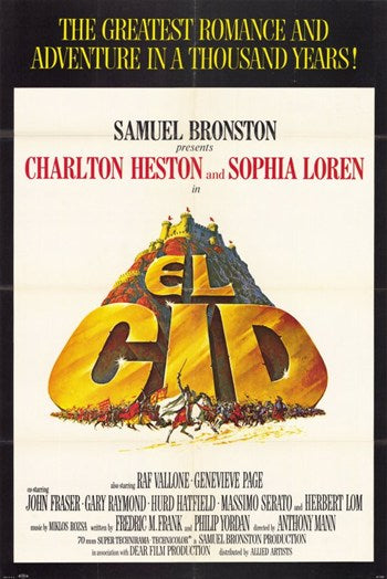 El Cid Movie Poster Print showcasing iconic cinematic artwork.