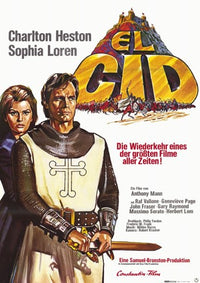 El Cid Movie Poster Print showcasing classic cinema artwork