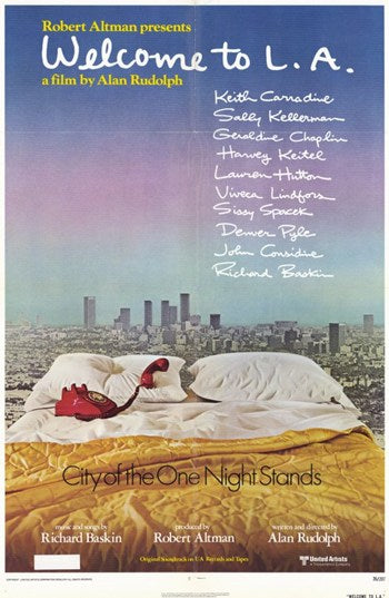 Welcome to L.A. Movie Poster Print showcasing the vibrant cityscape of Los Angeles.
