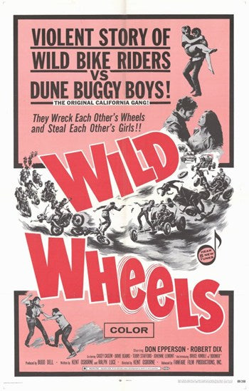 Wild Wheels Movie Poster featuring vintage racing art