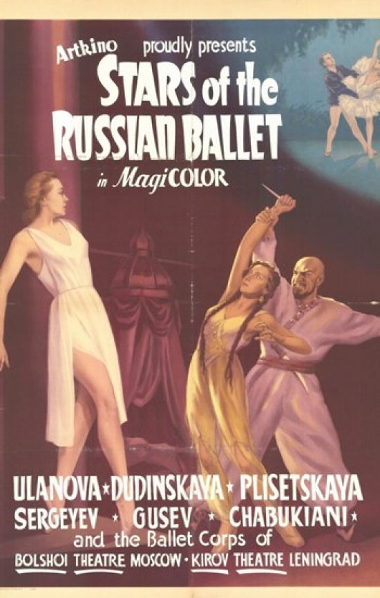 Stars of the Russian Ballet Movie Poster showcasing elegant ballet performance.