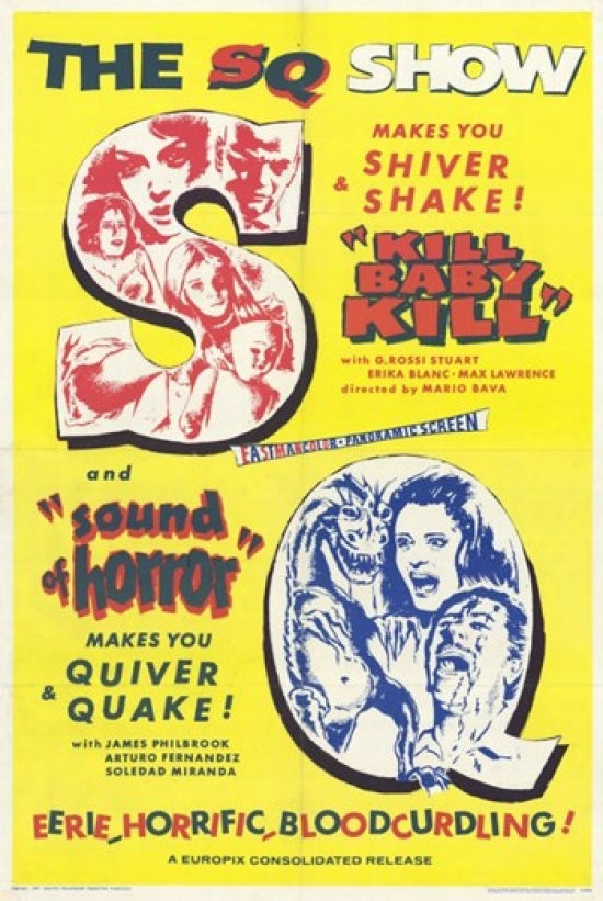 Kill Baby Kill Sound of Horror Movie Poster, horror art print.