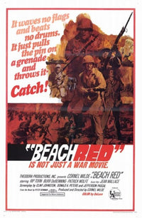Beach Red Movie Poster Print showcasing vibrant beach scene.