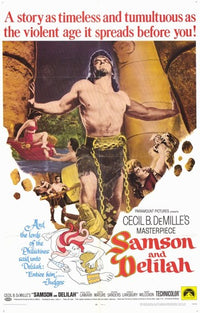 Samson and Delilah Movie Poster Print featuring dramatic artwork.