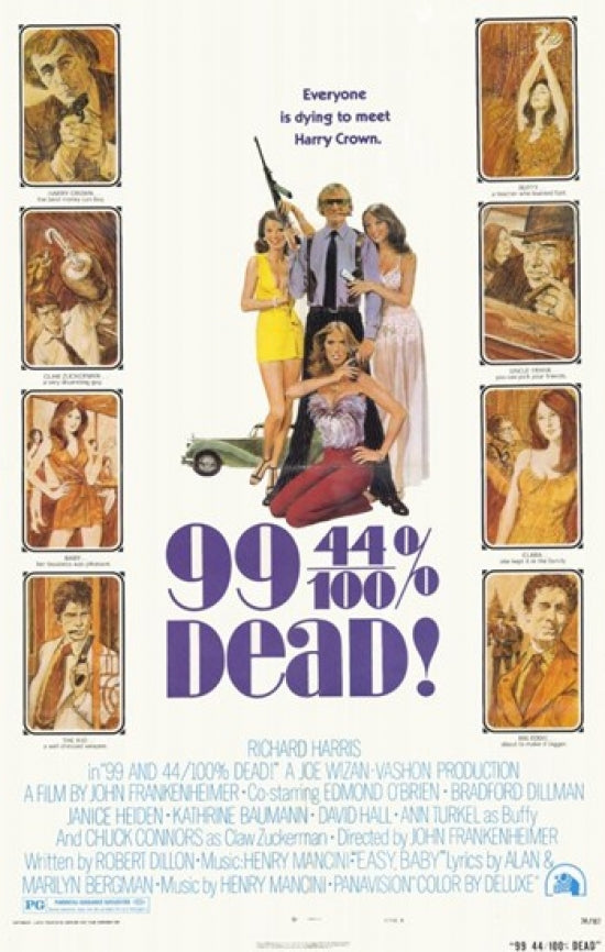 99 44-100Ths Dead Movie Poster Print featuring vibrant design