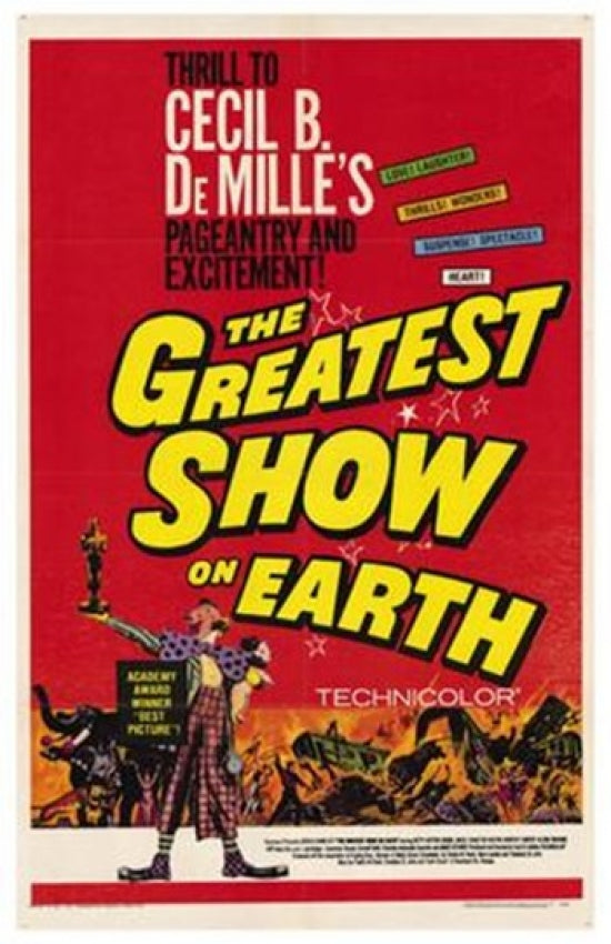 The Greatest Show on Earth Movie Poster Print showcasing circus spectacle.