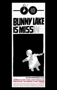 Bunny Lake is Missing Movie Poster Print featuring suspenseful artwork.