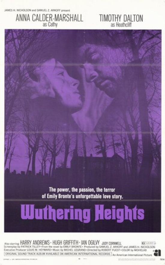 Wuthering Heights movie poster print showcasing classic film artwork.