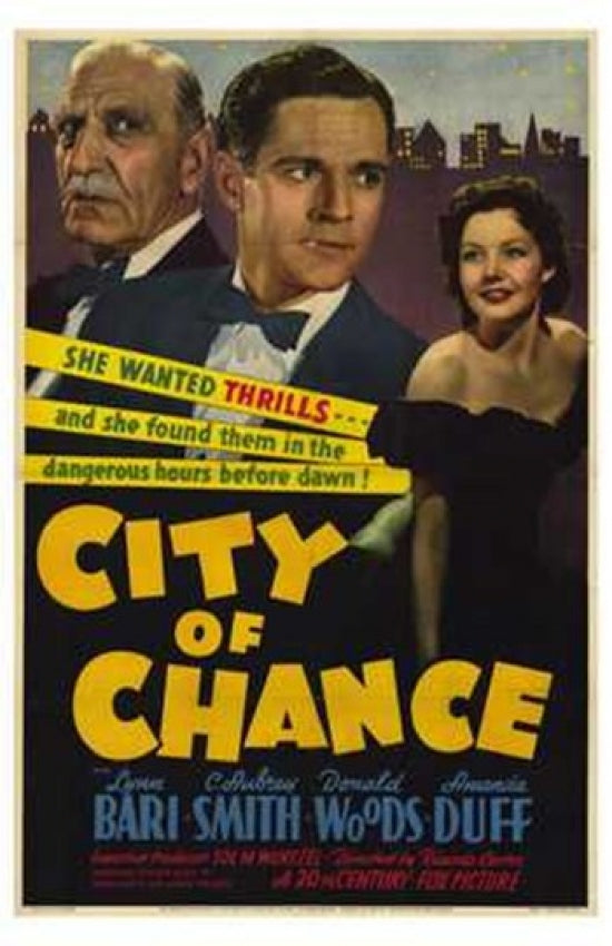 City of Chance Movie Poster Print featuring adventurous artwork.