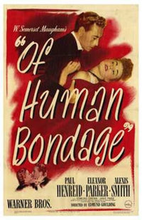 Of Human Bondage Movie Poster showcasing classic film art