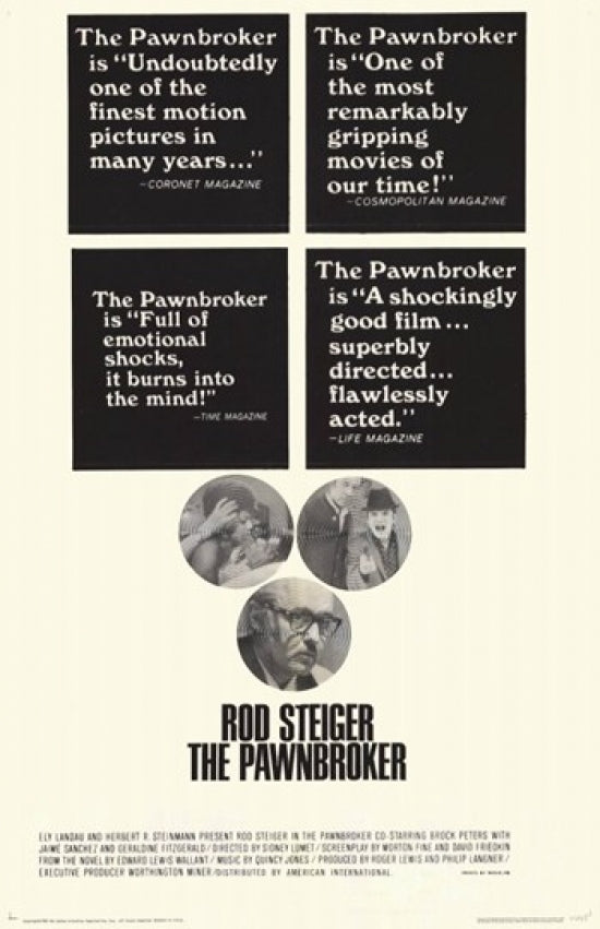 The Pawnbroker movie poster print showcasing iconic film imagery.