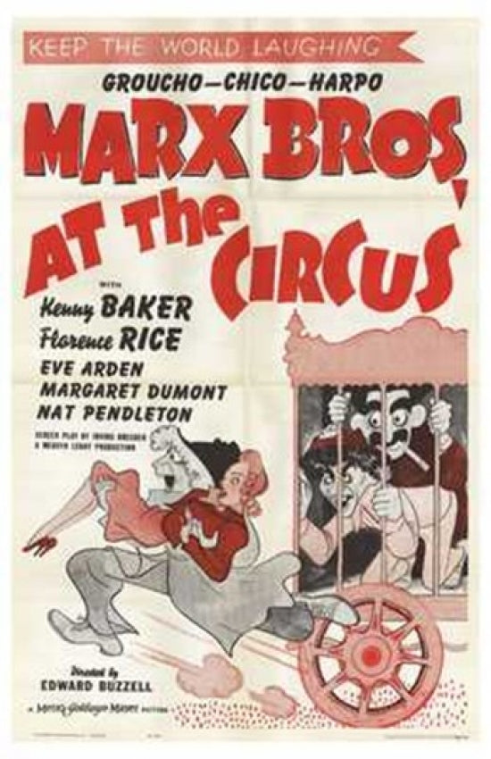 At the Circus movie poster print showcasing vibrant circus imagery.