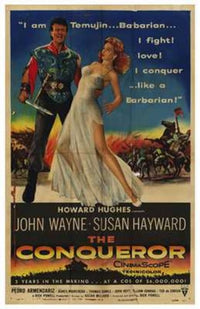 The Conqueror Movie Poster Print showcasing classic film art.