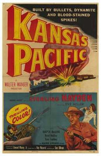 Kansas Pacific Movie Poster Print showcasing classic film art.