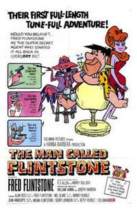 Man Called Flintstone Movie Poster Print featuring iconic cartoon characters