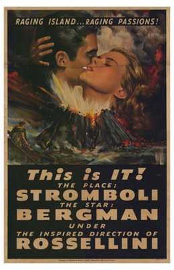 Stromboli Movie Poster Print showcasing classic film art.