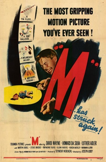 M Movie Poster Print showcasing captivating film art.