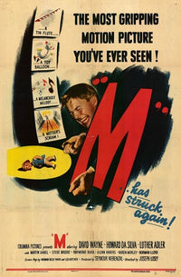 M Movie Poster Print showcasing captivating film art.