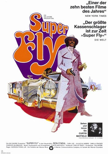 Superfly Movie Poster Art Print showcasing 1970s cinema.