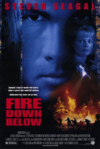 Fire Down Below Movie Poster Print featuring vibrant imagery and action-packed scenes.