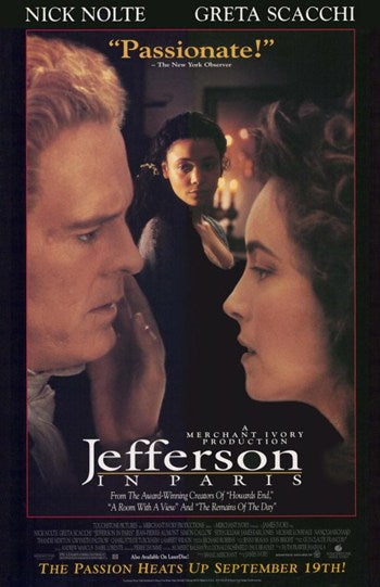 Jefferson in Paris Movie Poster Print showcasing 18th-century Parisian elegance.