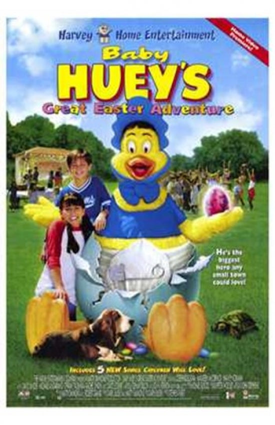 Baby Huey's Great Easter Adventure movie poster print featuring vibrant colors and classic animation style.