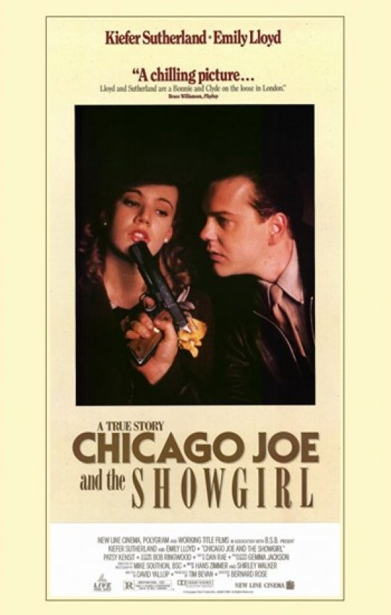 Chicago Joe and the Showgirl Movie Poster Print featuring classic Hollywood film imagery.